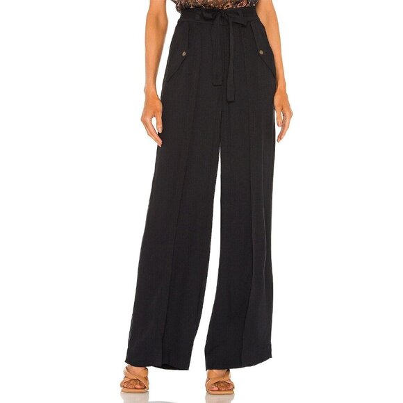 Ulla Johnson Alandra Pants Raven Black High Waisted Pockets - Picture 1 of 5